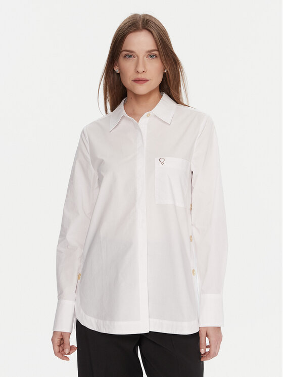 LOLA CASADEMUNT Koszula LF2515025 Biały Regular Fit
