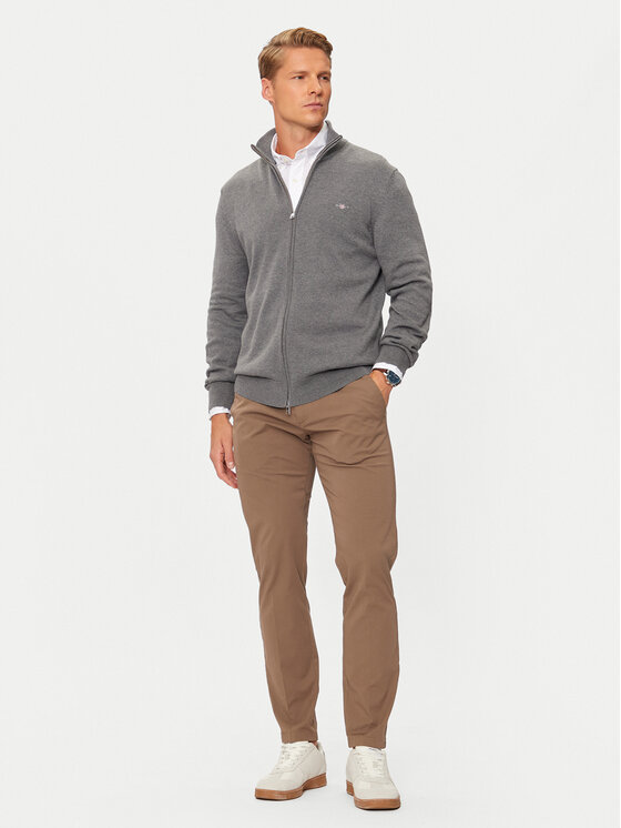 Gant Gant Светр 8030164 Сірий Regular Fit