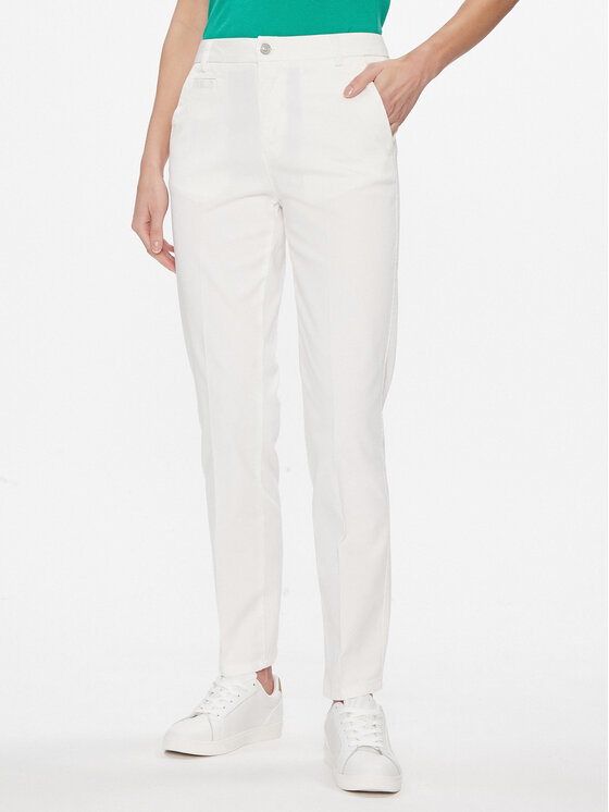 United Colors Of Benetton United Colors Of Benetton Chino kalhoty 4GD7DF061 Bílá Regular Fit