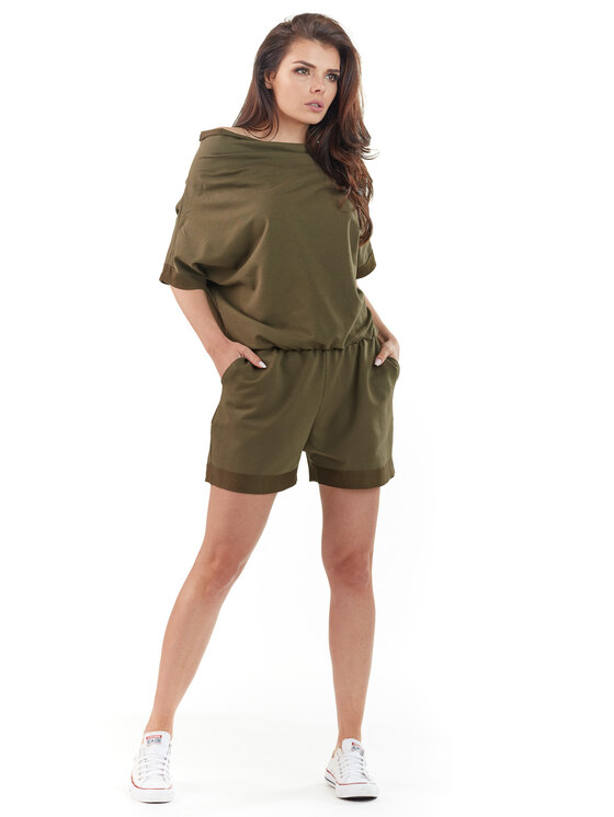 Awama Awama Kombinezon A216 Khaki Basic Fit