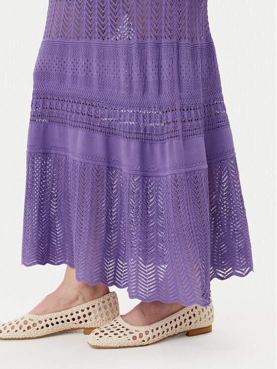 TWINSET TWINSET Trikotažinė suknelė 251TT3105 Violetinė Slim Fit