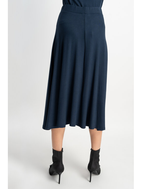 CLICK CLICK Midi sukňa 50-714 Tmavomodrá Classic Fit