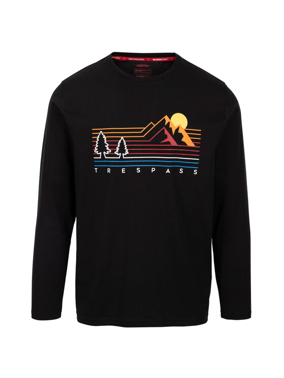 Trespass Trespass T-Shirt Macley Czarny Long Fit