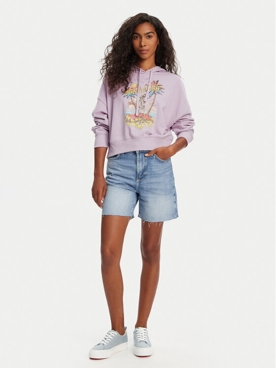Billabong Billabong Majica dugih rukava All Time EBJFT00146 Ljubičasta Boxy Fit