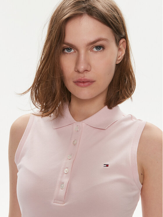 Tommy Hilfiger Tommy Hilfiger Поло 1985 WW0WW41794 Рожевий Slim Fit