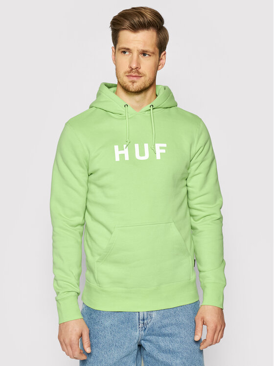 HUF HUF Bluză Essentials Og Logo PF00099 Verde Regular Fit