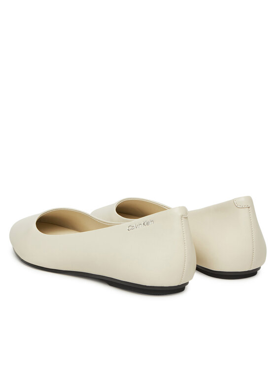 Calvin Klein Calvin Klein Balerinke Flat Mary Jane - Lth HW0HW02341 Écru