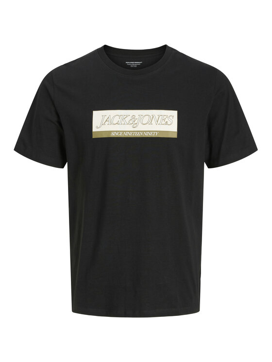 Jack & Jones Jack & Jones Tričko Rinwood 12283628 Čierna Regular Fit