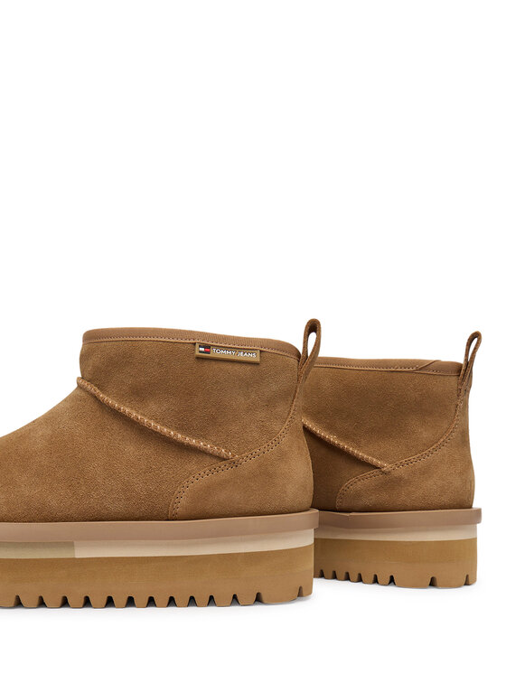 Tommy Jeans Tommy Jeans Hótaposó Tjw Flatform Snow Boot Suede EN0EN02841 Barna