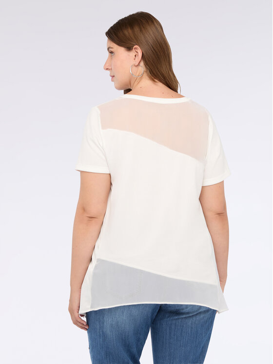 Fiorella Rubino Fiorella Rubino T-Shirt G00GL008724N011 Biały A-Line Fit