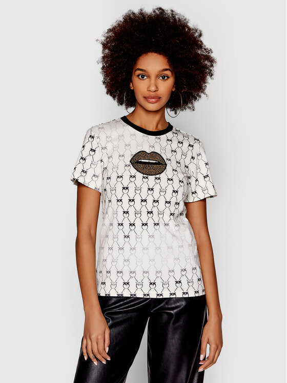 PINKO Pinko T-Shirt Treviso 1G17RT Y7YU Μπεζ Regular Fit