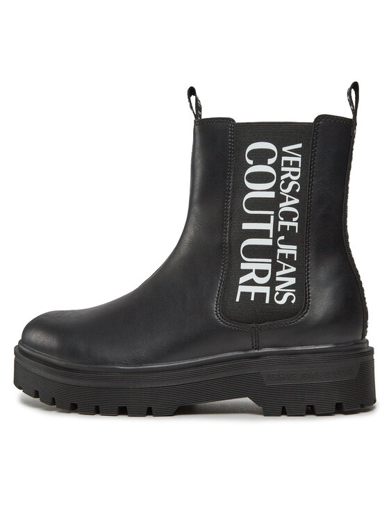 Versace Jeans Couture Versace Jeans Couture Kotníková obuv s elastickým prvkem 75YA3S47 Černá