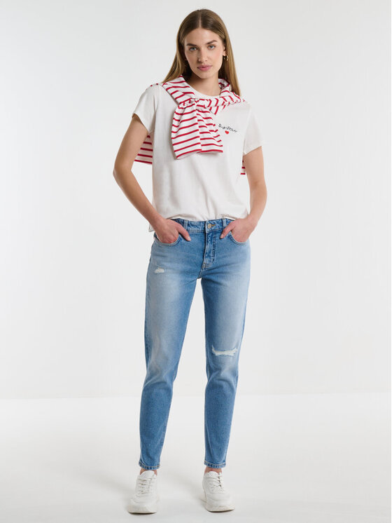 BIG STAR BIG STAR Jeansy MAGGIE_233_190 Niebieski Tapered Fit