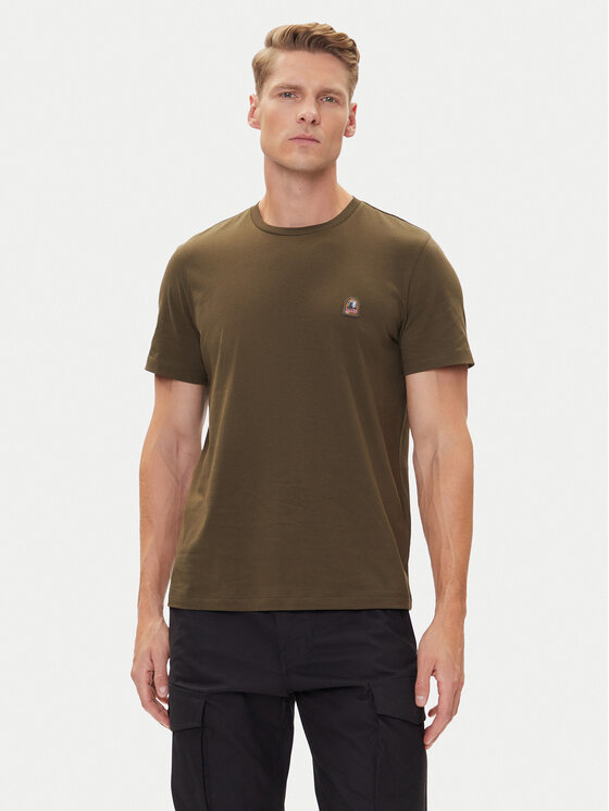 Parajumpers Parajumpers T-shirt Patch 25WMPMTSEY29 Kaki Regular Fit