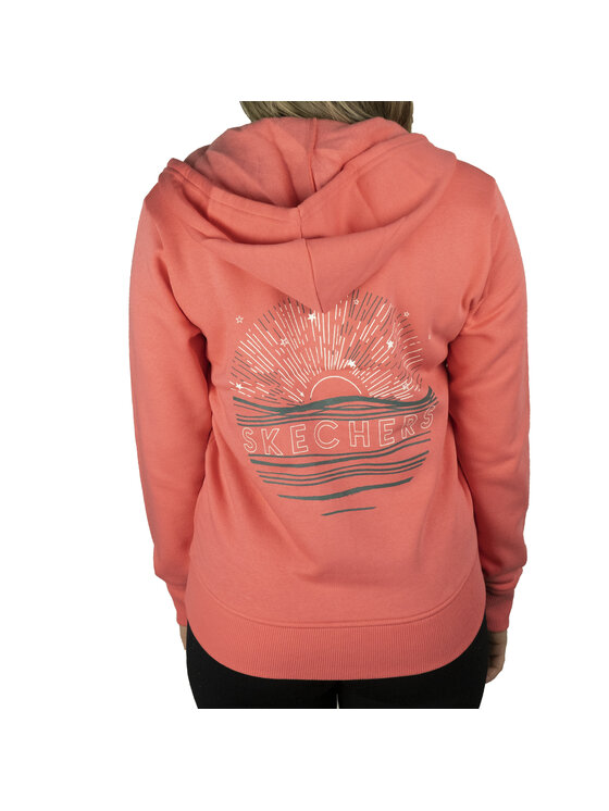 Skechers Skechers Bluza Skechers Full Zip Hoodie Różowy Regular Fit