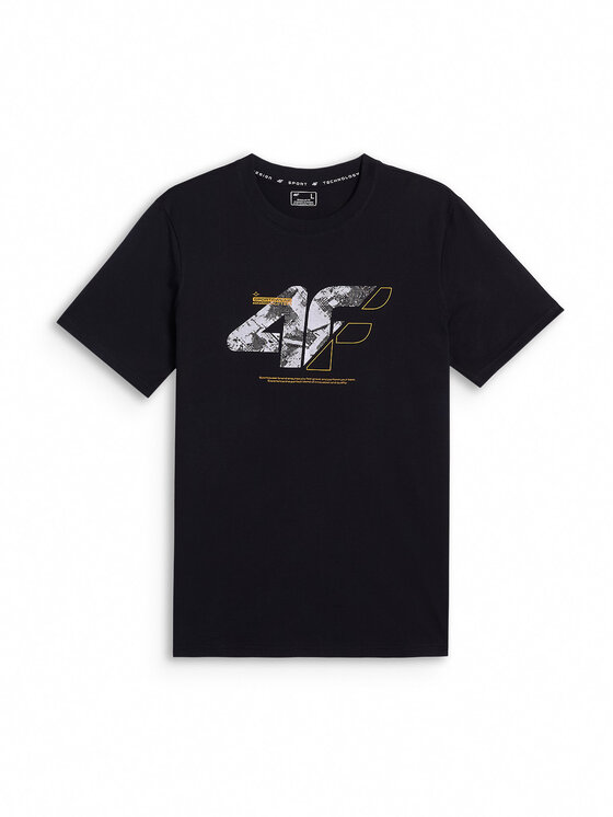 4F 4F T-Shirt BRAND CODE Czarny Regular Fit