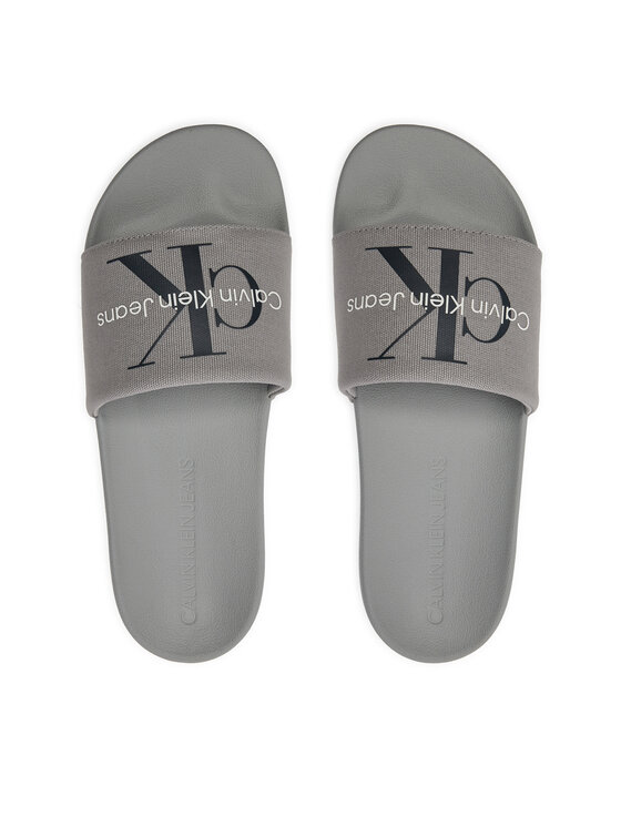 Calvin Klein Jeans Calvin Klein Jeans Klapki Slide Monogram Co YM0YM00061 Szary
