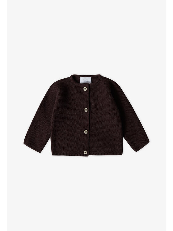 Stellou & friends Stellou & friends Kardigan Knitted Cardigan Brązowy ciemny Comfortable Fit
