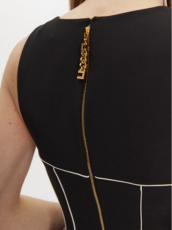 Elisabetta Franchi Elisabetta Franchi Koktejlové šaty AB-724-51E2-V440 Černá Slim Fit