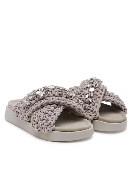 Inuikii Inuikii Şlapi Woven Stones 70104-106 Gri