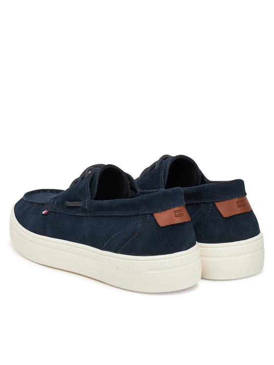 Tommy Hilfiger Tommy Hilfiger Półbuty Modern Light Hybrid Suede Boat S FM0FM05352 Granatowy