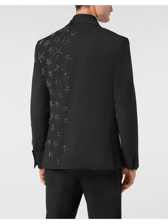 PHILIPP PLEIN PHILIPP PLEIN Marynarka 24235 Czarny Fitted Fit