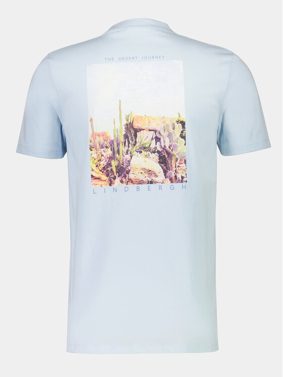 Lindbergh Lindbergh T-Shirt 30-400267 Světle modrá Relaxed Fit