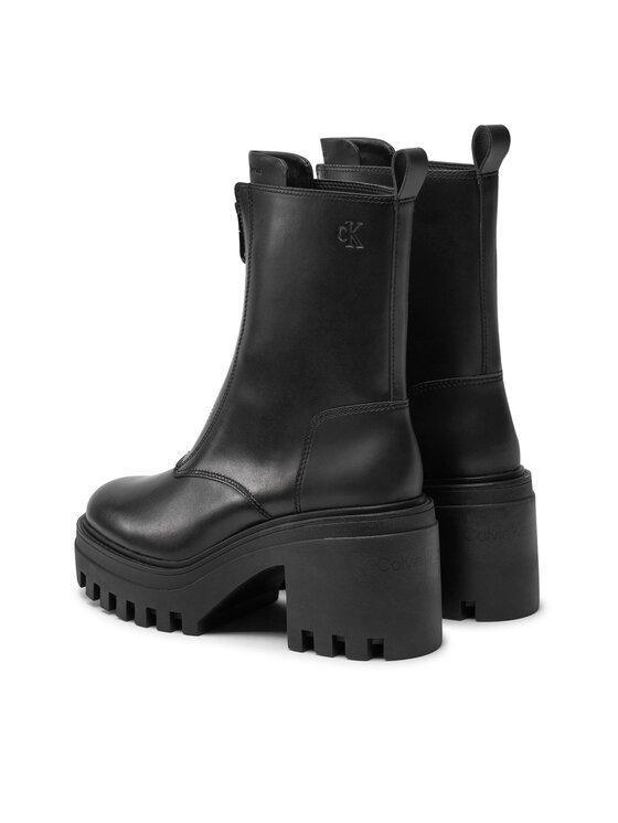 Calvin Klein Jeans Calvin Klein Jeans Μποτάκια Chunky Heeled Zip YW0YW01541 Μαύρο