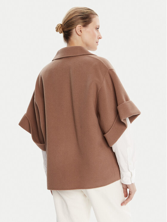 Weekend Max Mara Weekend Max Mara Cappotto di lana Pera 2525086021 Marrone Regular Fit
