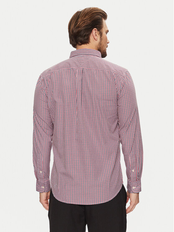 Tommy Hilfiger Tommy Hilfiger Koszula Gingham MW0MW37548 Czerwony Regular Fit