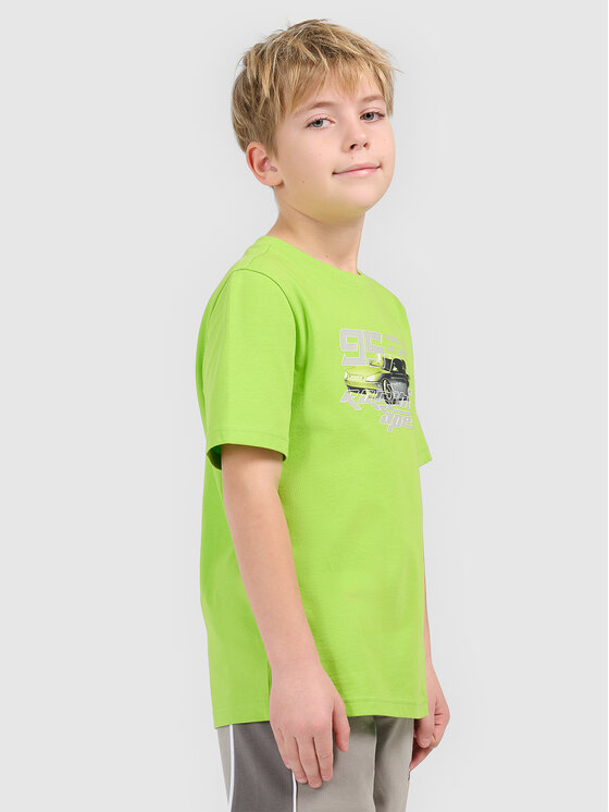 4F 4F T-Shirt ESPORTS RACING Zielony Regular Fit