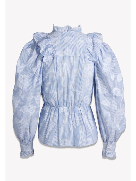 BIZUU BIZUU Košile BLUE FLORAL REGULAR COTTON SHIRT TULLA Modrá Standard Fit