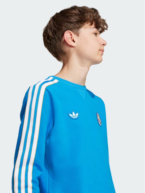 adidas adidas Bluza techniczna Real Madrid Terrace Icons Niebieski jasny Regular Fit