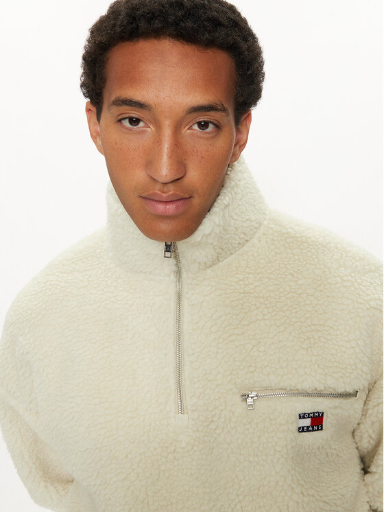 Tommy Jeans Tommy Jeans Anorak stiliaus striukė Teddy DM0DM19242 Écru Relaxed Fit