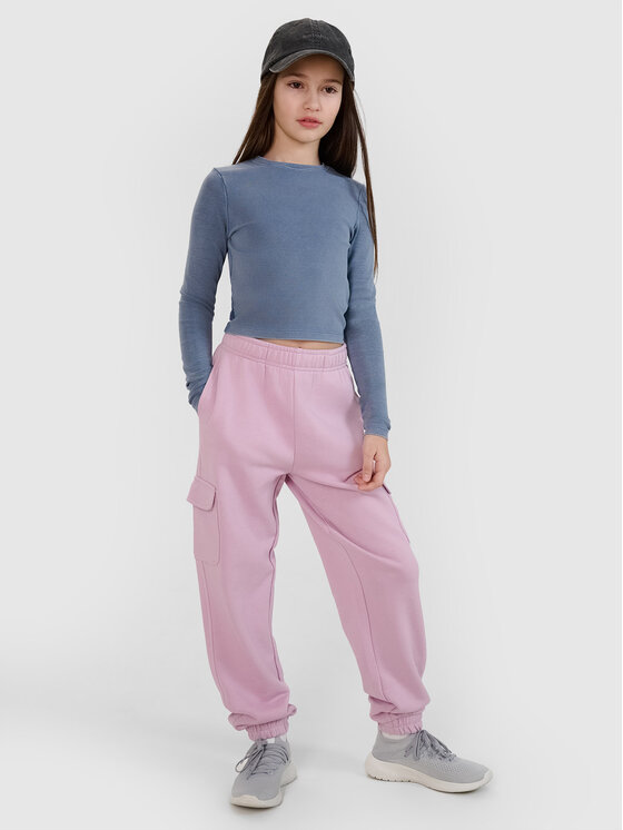 4F 4F Longsleeve 4FJWSS25TLONF430-32S Niebieski Slim Fit