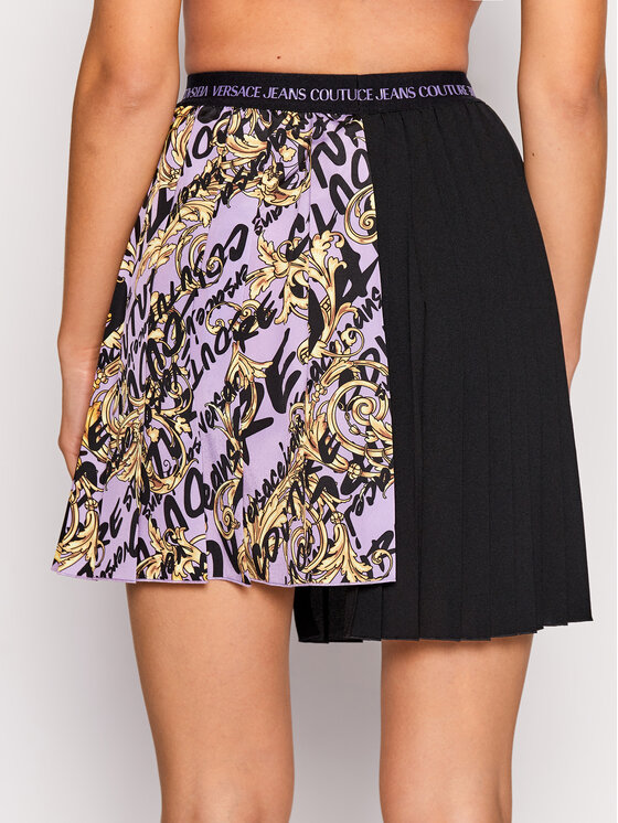 Versace Jeans Couture Versace Jeans Couture Плисирана пола 73HAE8A1 Черен Regular Fit