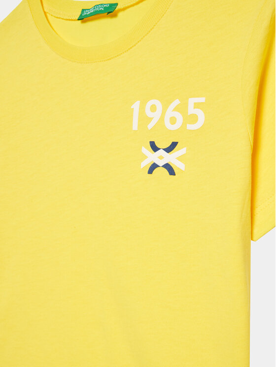 United Colors Of Benetton United Colors Of Benetton T-krekls 3I1XG109J Dzeltens Regular Fit
