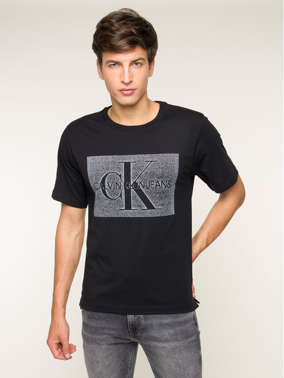 Calvin Klein Jeans Calvin Klein Jeans T-Shirt Monogram Box J30J313270 Schwarz Regular Fit