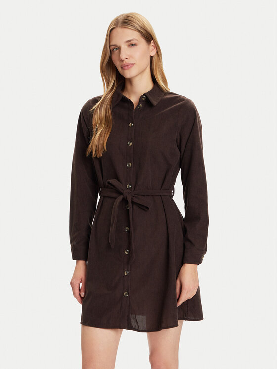 Vero Moda Vero Moda Рокля тип риза Elly 10334288 Кафяв Regular Fit