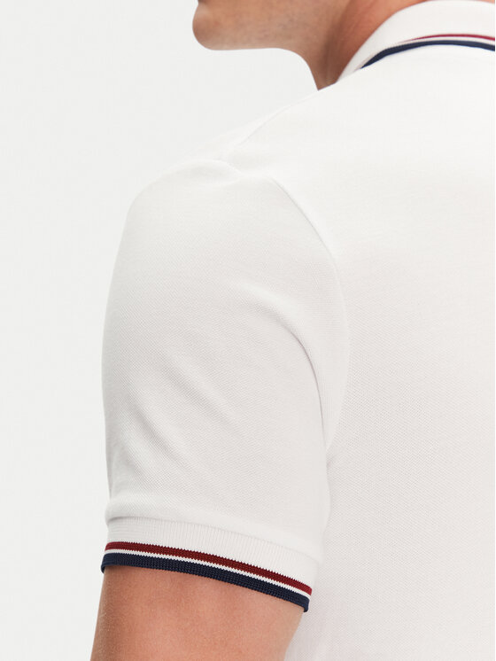 Save The Duck Save The Duck Polo DR0136M BATE20 Biały Regular Fit