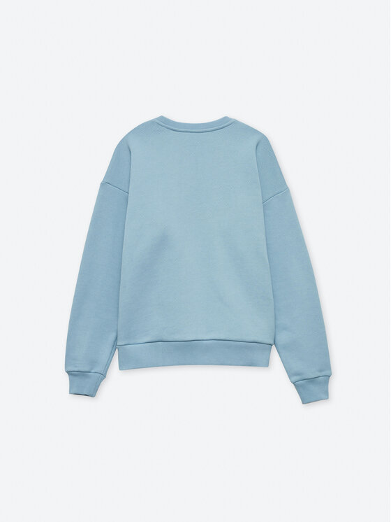 Americanos Americanos Felpa Unisex Portland Crewneck Blu Relaxed Fit