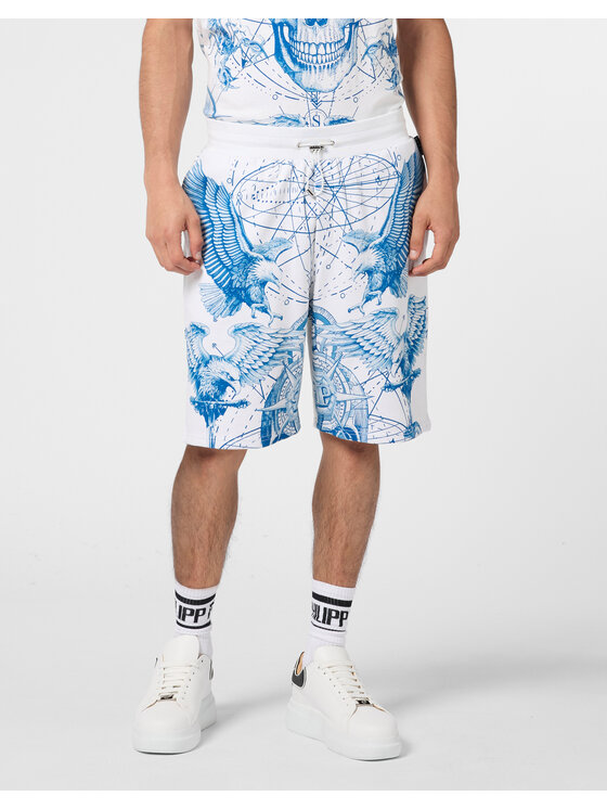 PHILIPP PLEIN PHILIPP PLEIN Szorty sportowe 29859 Biały Jogger Fit
