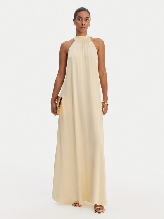 Fracomina Fracomina Poletna obleka FR26SD3016W41301 Rumena Relaxed Fit