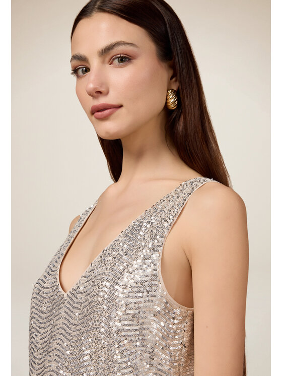 Oltre Oltre Blusa 2478J000715N002 Oro Slim Fit