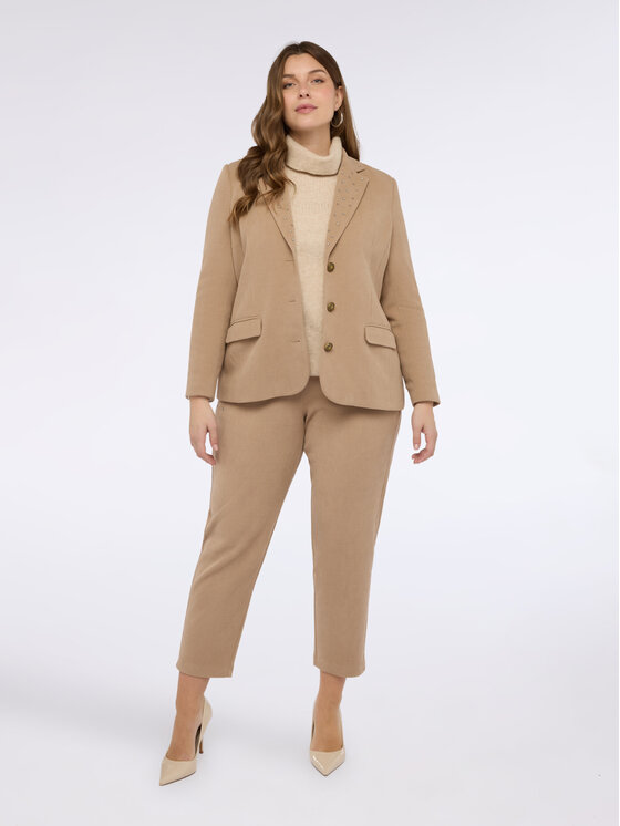 Fiorella Rubino Fiorella Rubino Pantaloni di tessuto P802L002286N012 Crema Regular Fit