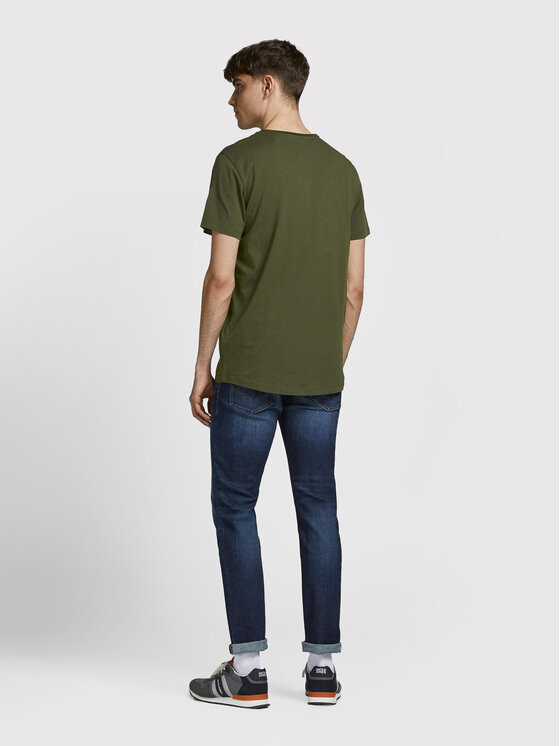 Jack&Jones Jack&Jones Тишърт Basher 12182498 Зелен Regular Fit