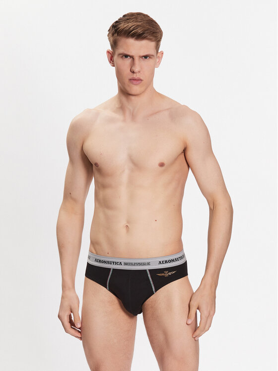 Aeronautica Militare Aeronautica Militare Set od 2 para slip gaćica AM1USL002 Crna