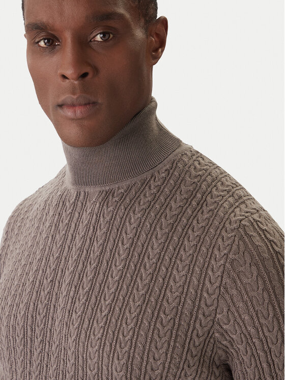 JOOP! JOOP! Bluză cu gât Danilor 30047372 Maro Modern Fit
