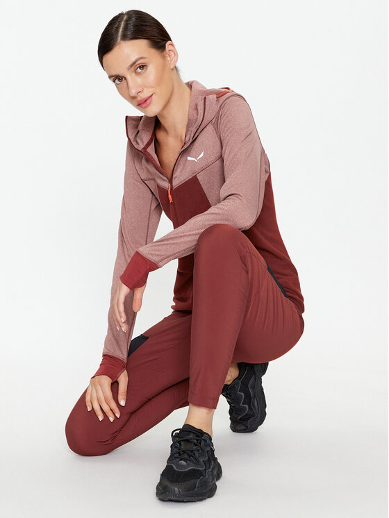 Salewa Salewa Bluza Puez Hybrid Pl 27389 Bordowy Regular Fit