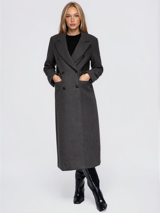 Ombre Ombre Płaszcz przejściowy OW-CT-E0030 Brązowy Regular Fit